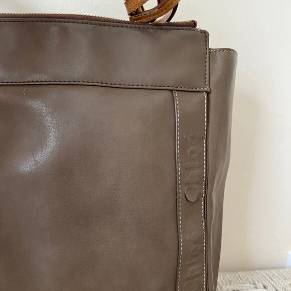 Chloe Dark Brown Leather Crossbody Bag with Gold Accents - Picture 14 of 16